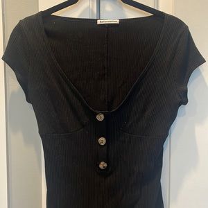 Black reformation jeans bodysuit